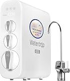 Waterdrop G3P600 Reverse Osmosis System, 8 Stage Tankless Reverse Osmosis Water Filter, NSF/ANSI 42 & 53 & 58 & 372 Certified, Under Sink RO System, 2:1 Pure to Drain, Smart LED Faucet