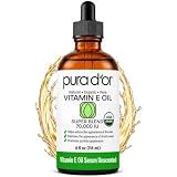 PURA D'OR ORGANIC Vitamin E Oil 70,000 IU Blend for Body Face Care, 4 fl oz