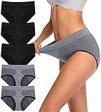 Annenmy Moisture Wicking Workout underwear for Womens Seamless Underwear Hipster Brief Tag Free Stretchy Full Coverage Panties for Women 5-Pack(Assorted Colors B, Medium)