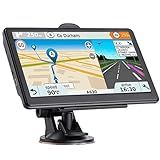 GPS Navigator for Car, 2026 Map 7 inch Touch Screen Car GPS 256-16GB,Voice Turn Direction Guidance, Support Speed and Red Light Warning, North America Lifetime map Free Update Truck(Dark)