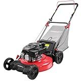 PowerSmart Gas Lawn Mower 21-Inch 144cc OHV Engine 3-in-1 Push Mower with Bagging
