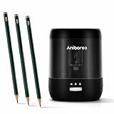 Aniborsa Electric Pencil Sharpener, USB & Battery Operated, Black