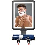 Lighted Shower Mirror Fogless for Shaving, Heated Fog Free Large 9.5*7inch