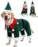 CuteBone Christmas Dog Costumes for Small, Medium, Large Dogs – Elf Pet Cosplay Outfits | Cute Puppy Costume for Holiday Party, Dress-Up, Photo Shoots GBZ07-3XL