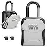 Puroma Key Lock Box for House Keys Combination Lockbox with Code, 1 Gray