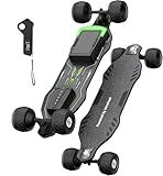 isinwheel Off Road Electric Skateboard with Remote, 3000W/1200W Brushless Motor, 32/30 Mph Top Speed & 28/12 Miles Range, Electric Longboard for Adults with Ambient Light (1200W & 30 MPH & 12 Miles)