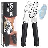 Bxgnip Can Opener Manual with Magnet,Soft Grip Rubber Handle Sharp Blade Smooth Edge,Effortless knob,Heavy Duty Can Opener with Multifunctional Bottle Opener