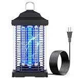 AVAXO Bug Zapper Outdoor, Dual Wavelength UV 50000H Lifespan & Dual LED Lamps, 1/2 Acre Coverage, 5 Zaps/Sec, 4200V Electric Mosquito Zapper, IPX4 Waterproof Fly Trap for Indoor Patio Backyard