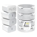 iPhone Charger Fast Charger,USB C Charger 4 Pack, 6FT Lightning Cable