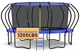 ORCC Kids Trampoline, 1200LBS Weight Capacity Outdoor Trampoline 16 15 14 12 10 8FT Yard Trampolines for Kids Adults