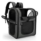Apollo Walker Pet Carrier Backpack for 4-18lb Cats and Dogs, Puppies, Safety Features and Cushion Back Support | for Travel, Hiking, Outdoor Use (Gray)