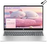 HP 15.6" FHD Laptop 2026 Edition with Copilot AI, 16GB RAM, 512GB SSD, Intel Processor, Long Battery Life, Lightweight 3.64 lbs, Microsoft 365, Windows 11 for Students & Office, Type-RJ45 Cable