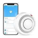 Smart Smoke Detector Fire Alarm: WiFi Smoke Detector with App Notifications, Wireless Smoke Alarm with Photoelectric Sensor for Home, Tuya App Remote Control, Battery Included