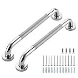 Grab Bars for Shower, 2 Pack 16-Inch Anti Slip Shower Handles for Elderly, Safety Shower Grab Bar, Stainless Steel Handicap Grab Bars for Bathroom (Polished Nickel 1" Diameter)