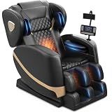 FURNIMAT Massage Chair Full Body Zero Gravity Recliner, 2026 Black Leather