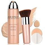 QIUFSSE Air Brush Makeup Foundation,Flawless Airbrush Foundation for Older Women,Teenagers,Middle-aged and Mature Skin,Lightweight Moisturizing,Buildable Coverage for Smooth Radiant Skin (02 Beige)