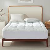 Surefit Ultra Soft Waterproof Mattress Topper, Pillow Top Mattress Pad, Back Pressure Relief, Viscose Derived from Bamboo, Naturally Cooling for Hot Sleepers, Queen 60x80