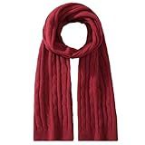 Passionbility Winter Scarf for Women Warm Winter Knit Scarf Cable Chunky Soft Scarves for Cold Weather