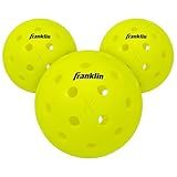 Franklin Sports Outdoor- X-40 Pickleball Balls - USA Pickleball (USAPA) Approved - 3 Pack Outside Pickleballs - Optic Yellow - US Open Ball