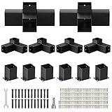 Pergola Kit, Heavy Duty Pergola Brackets for 4"x 4" (Actual 3.5" X 3.5") Lumber,DIY Rust-Proof Gazebo Hardware Kits with 3-Way & 4-Way Corner Bracket, Gazebo Brackets Kits for Patio Backyard Outdoor