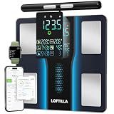 LOFTILLA Smart Scale for Body Weight, 8-Electrode Bluetooth Bathroom Scale with BMI Body Fat Muscle Mass, 50+ Full Body Composition Metrics, High Accurate Scales with 5.4" Large LED Display Black