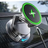 LISEN for 15W Magsafe Car Mount Charger, Magnetic Phone Holders for Your Car, Magnetic Wireless Car Charger, Suction Phone Mount for Car Accessories, Car Mount for iPhone 17 Pro Max 16 15 14 13 12