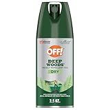 OFF! Deep Woods Travel Size Insect Repellent Aerosol, Dry, Non-Greasy Formula, Bug Spray with Long Lasting Protection from Mosquitoes and Ticks, 2.5 oz