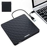 ORIGBELIE External CD DVD Drive for Laptop, USB 3.0 Type-C 13mm DVD Player