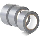 Bethone 3-Pack Duct Tape Heavy Duty Waterproof Silver, 66 Yards x 1.88 Inch Total Strong Adhesive Duct Tape No Residue Bulk for Home Use, DIY, Projects, Outdoor Repairs Tear by Hand