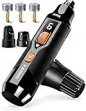 Torque X +30% Power Professional Dog Nail Grinder - Ultra-Quiet 30dB Dog Nail Trimmers, Powerful 7-Speed 16,000 RPM Motor (20k Force), Dual LED Lights, 12H+ Runtime, 3 Diamond Bits & Dust Cap