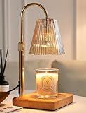 Allanmen Candle Warmer Lamp with Timer, Dimmable Candle Warmer for Home Decor, Birthday Gifts for Women Mom, Adjustable Height Wax Melt Warmer with 2 Bulbs