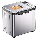 OSIPOTO Bread Maker, 2LB Stainless Steel Bread Machine, 17-in-1 Automatic