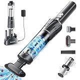 XenonLab Handheld Vacuum Cordless 25000Pa Car Vacuum 3-in-1 Handheld Vacuum, Includes Smart Display and Charging Base Hand Vac Cordless Rechargeable One-Touch Empty for Home/Pet/Car(Silver)