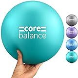 Core Balance 9 Inch Anti Burst Pilates Ball with Inflation Tube, Mini Exercise Ball for Yoga, Barre, Stretching and Core Stability Workout (Teal)