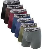 BAMBOO COOL Men's Ultra ComfortSoft Underwear, Moisture Wicking & Breathable No Ride Up Boxer Briefs with Fly, Multipack