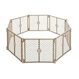Toddleroo by North States - Superyard Baby Play Yard: Freestanding 8-Panel Baby Playpen - Indoor or Outdoor Use - Made in USA - Encloses Up to 34.4 Square Feet - 26 Inches Tall - Sand