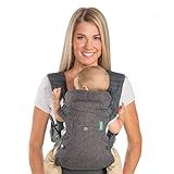 Infantino Flip 4-in-1 Convertible Baby Carrier, Adjustable, Ergonomic Babywearing, Registry Essential, Baby Carrier for Newborn to Toddler, Gray