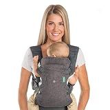 Infantino Flip 4-in-1 Baby Carrier Convertible Ergonomic, Gray