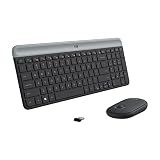 Logitech MK470 Slim Wireless Combo Compact Keyboard and Mouse - Graphite