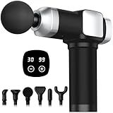 CAMEFER Deep Tissue Massage Gun, Portable Percussion Electric Muscle Massager for Pain Relief, Handheld Massagers with 30 Speeds & 6 Attachments for Back and Neck, Gifts for Men Women