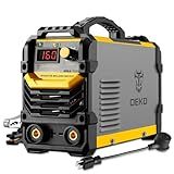 DEKOPRO 110/220V MMA Welder,160A ARC Welder Machine IGBT Digital Display LCD Hot Start Welder with Electrode Holder,Work Clamp, Input Power Adapter Cable and Brush