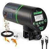 Petbank Automatic Fish Feeder for Aquarium Easy Setup & 4 Timers Black