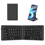 OMOTON Foldable Bluetooth Keyboard, Wireless Folding, Multi-Device and Rechargeable, Portable Keyboard Compatible with iPhone, iPad, Android, Windows Laptop, Desktop, Tablet and PC (Black)