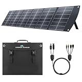 Ecosonique 200W Portable Solar Panel for Power Stations, Foldable & Lightweight with Kickstand, USB-C PD3.0 & USB-A QC3.0, MC4 & Multi-Output for Solar Generators, RVs, Camping, and Outdoor Use
