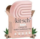 Kitsch Castor Oil Conditioner Bar Soap - Hydrating & Moisturizing Hair Care - Organic Castor Oil Conditioner for Hair Growth & Scalp Nourishment - Silicone & Paraben-Free, Vegan, Made in USA - 2.7oz
