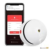1 Pack Interconnected Smart Smoke Detector Smoke Alarm Bluetooth Real-Time App Alerts, Wi-Fi Smoke Detector Fire Detectors for Home Connectivity & 10-Year Battery Life & Multi-User Binding