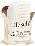 Kitsch Rice Water Conditioner Bar for Hair Growth – Rice Protein Hair Conditioner to Repair Damage, Prevent Split Ends & Boosts Shine – Paraben, Silicone & Sulfate-Free Hair Care - Made in USA, 3 oz