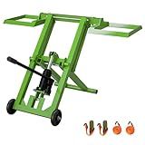 Lawn Mower Lift 500lbs with Saves Effort Hydraulic Handle &Safety Ratchet Belt, Zero Turn Mower Lift Foldable Design Easy Storage, Lawnmower Jack for Lawn Mowers and Garden Tractors (Green
