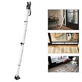 Master Lock Sliding Door Stopper and Door Security Bar, Adjustable for Hinged and Sliding Doors, Compact Enough to Travel for Hotel Security, White, 270EC