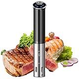 Sous Vide, Wancle 1100W Immersion Circulator, IPX7 Sous Vide Cooker, Small Space-Saving Design, Sous Vide Machines with Accurate Temperature Control, Black, 120V